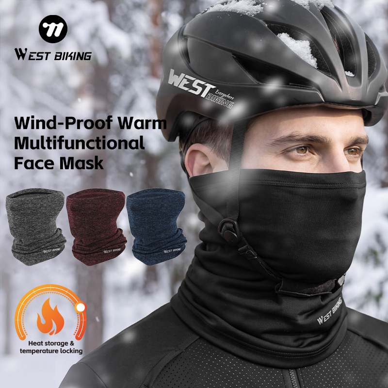 Outdoor Sport Using A Bike - WEST BIKING Winter Neck Gaiter Windproof