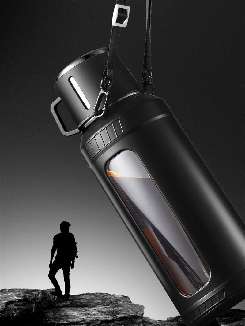Large Capacity 2L Glass Water  - огляд і ціна Outdoor Sport Glass Water Bottle